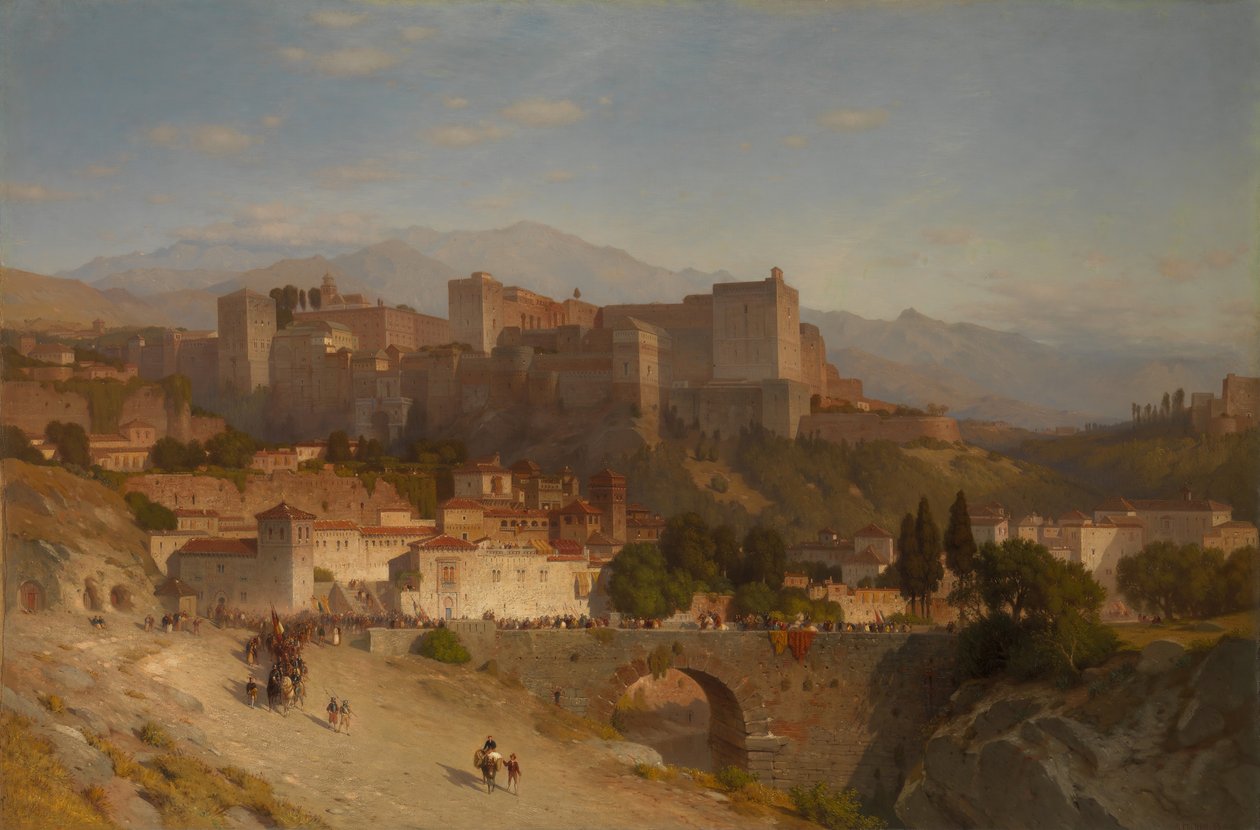 Alhambra Tepesi, Granada, 1865. by Samuel Colman