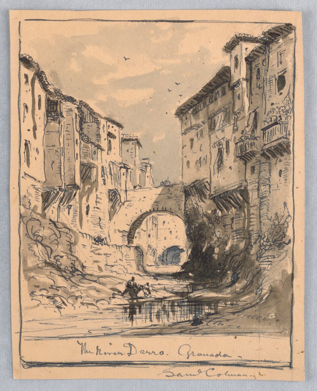 Darro Nehri, Granada by Samuel Colman