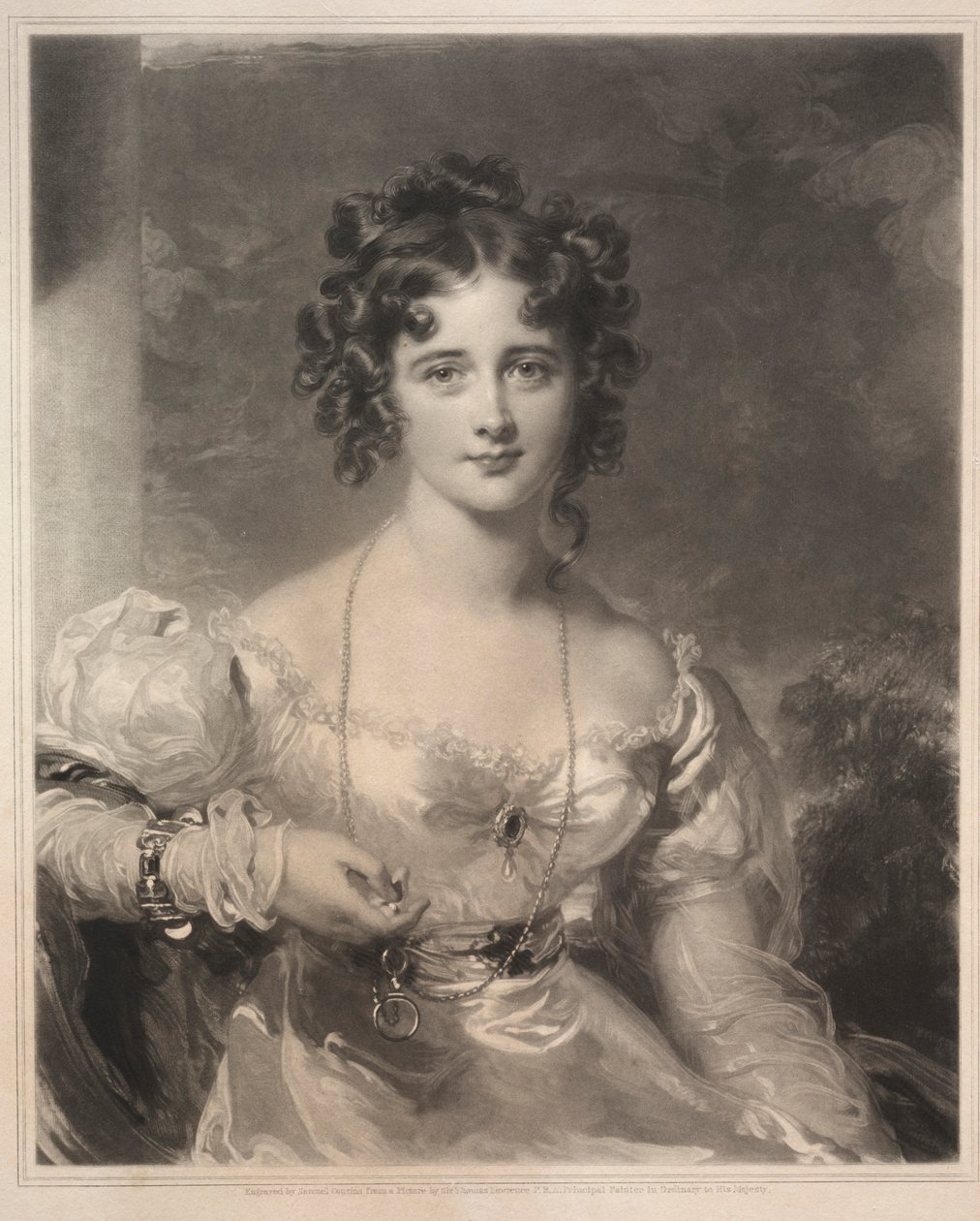 Bayan Rosamond Croker, 1828. by Samuel Cousins