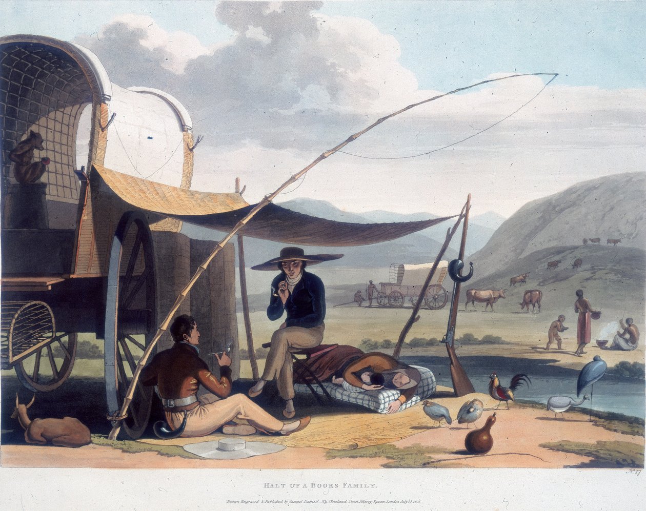 Bir Boer Ailesinin Halt by Samuel Daniell