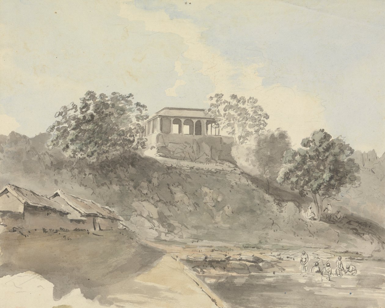 Binalarla Nehir Manzarası by Samuel Davis