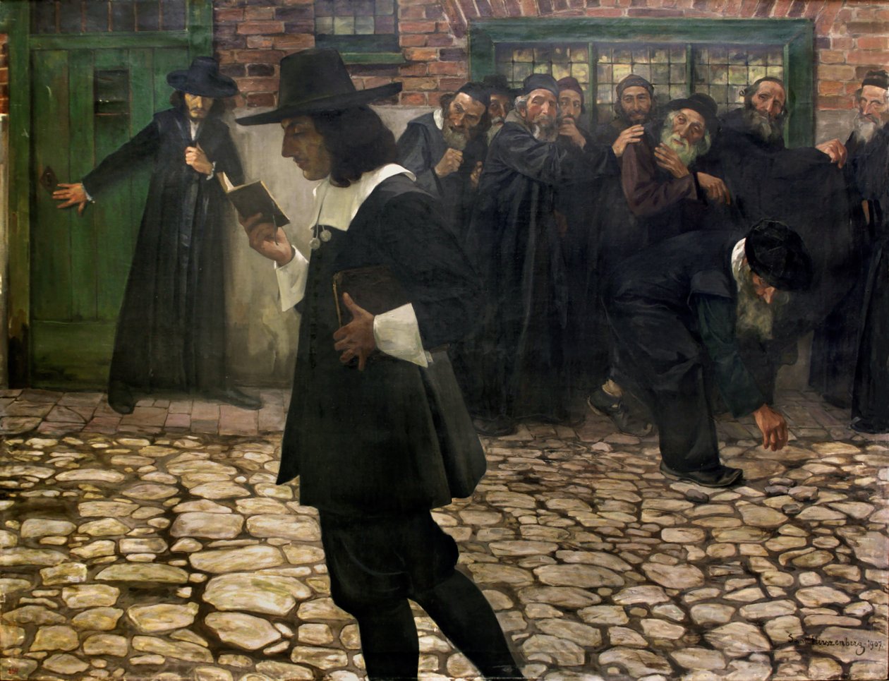 Aforoz edilen Spinoza, 1907. by Samuel Hirszenberg