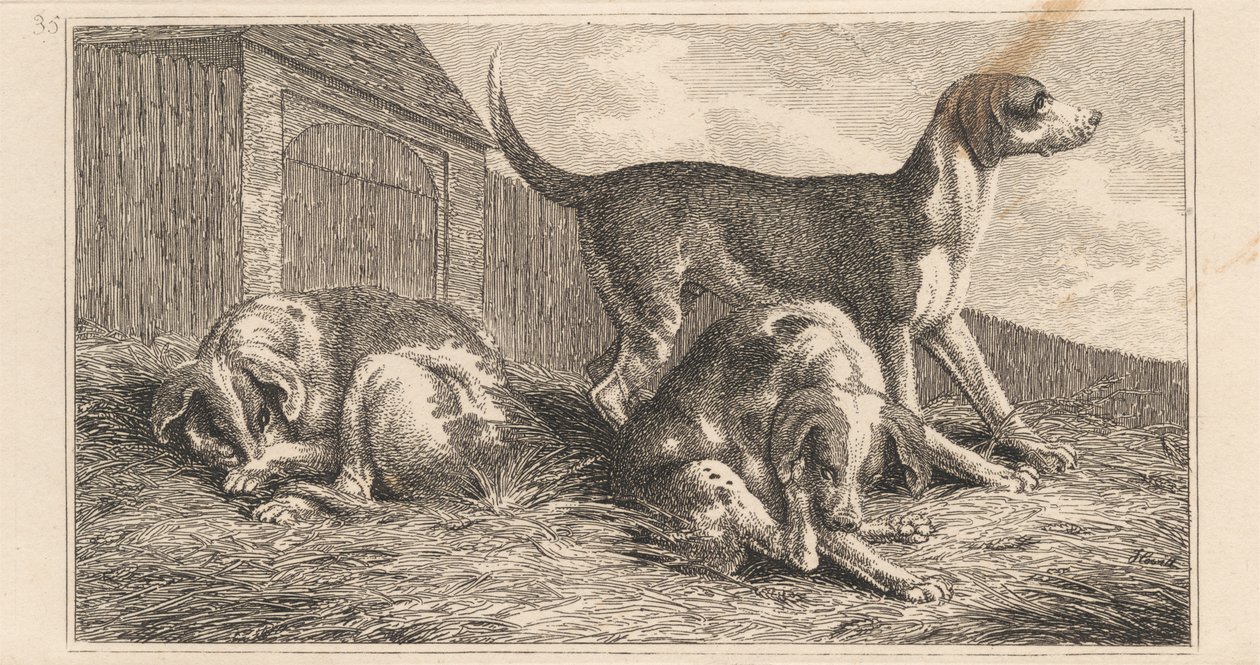 Üç köpek by Samuel Howitt