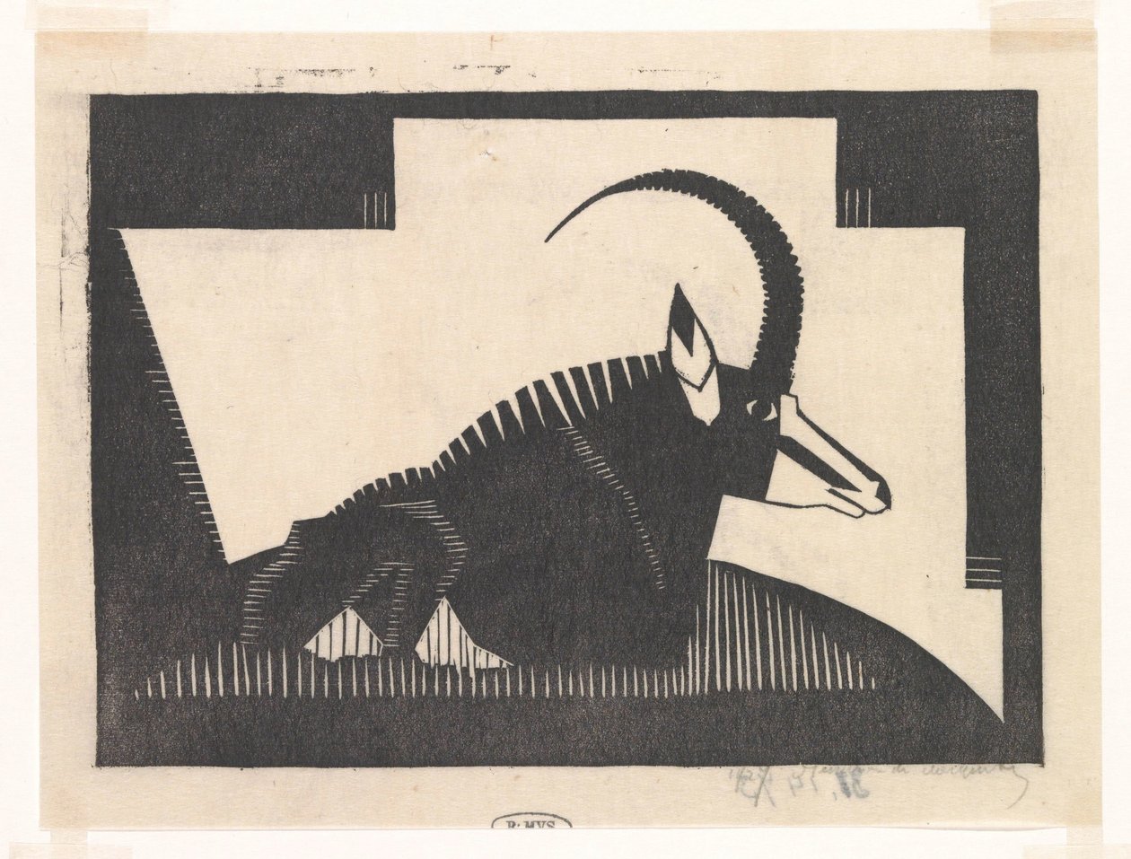 sabelantilope by Samuel Jessurun de Mesquita (signed by artist)
