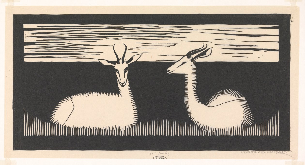iki ceylan by Samuel Jessurun de Mesquita (signed by artist)
