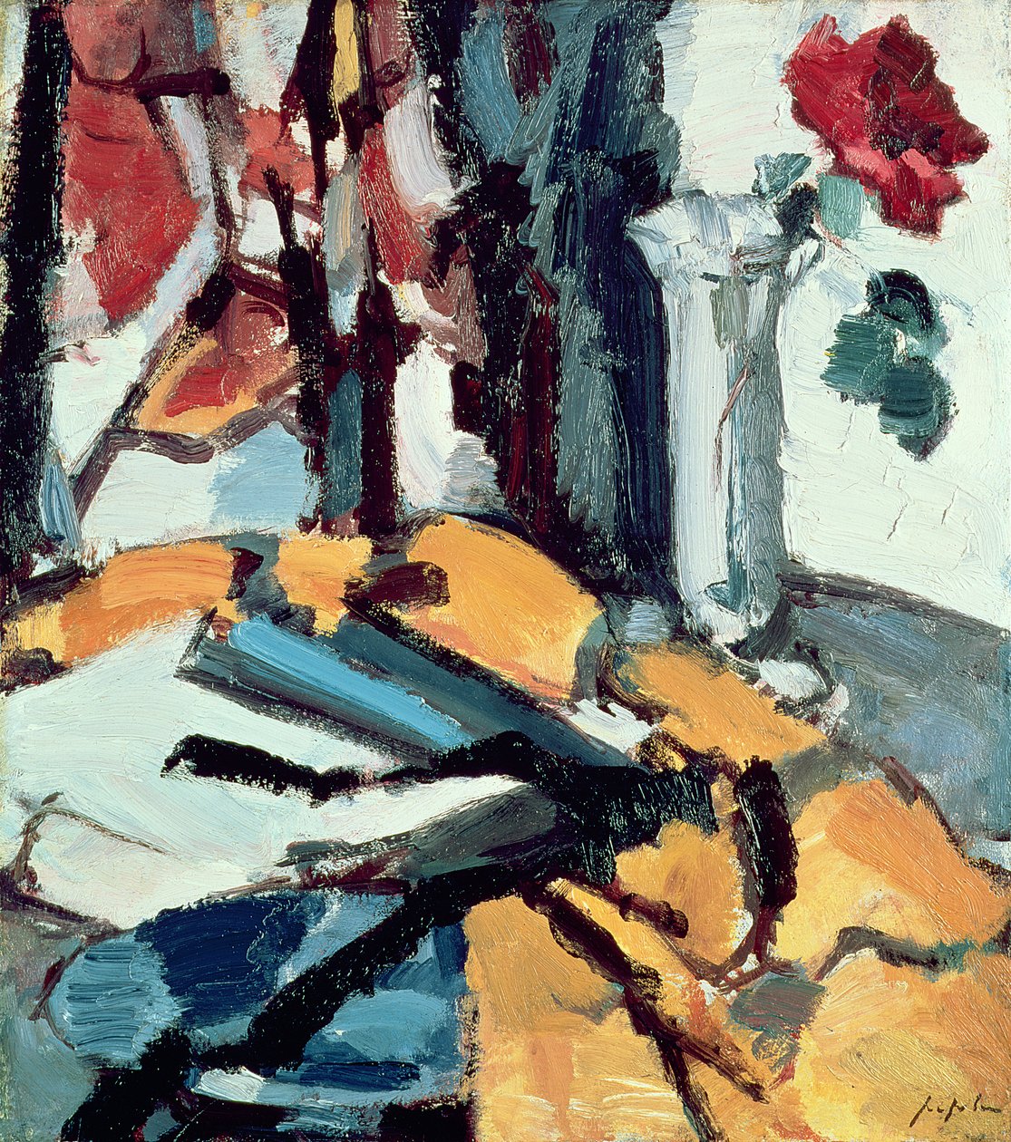 Kırmızı gül by Samuel John Peploe