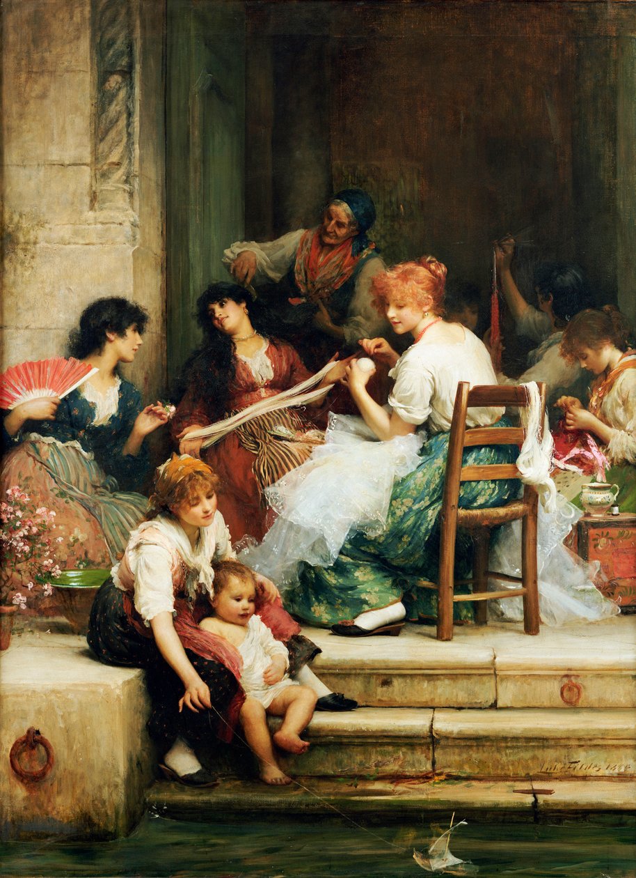Venedik Yaşamı, 1884 by Samuel Luke Fildes