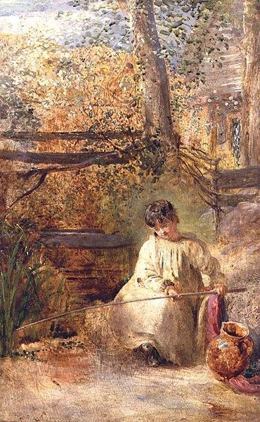 Bir Çocuk Balık Tutma by Samuel Palmer