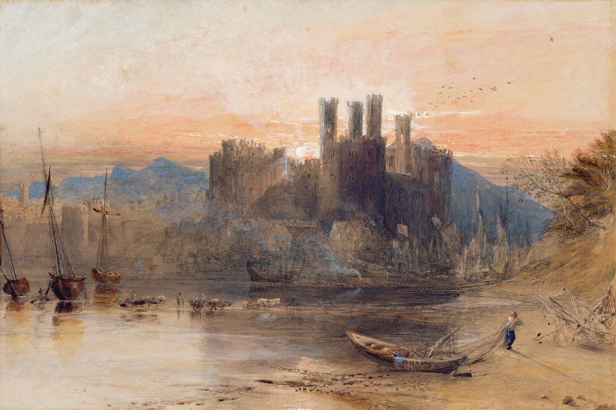 Caernarvon Kalesi, Kuzey Galler by Samuel Palmer
