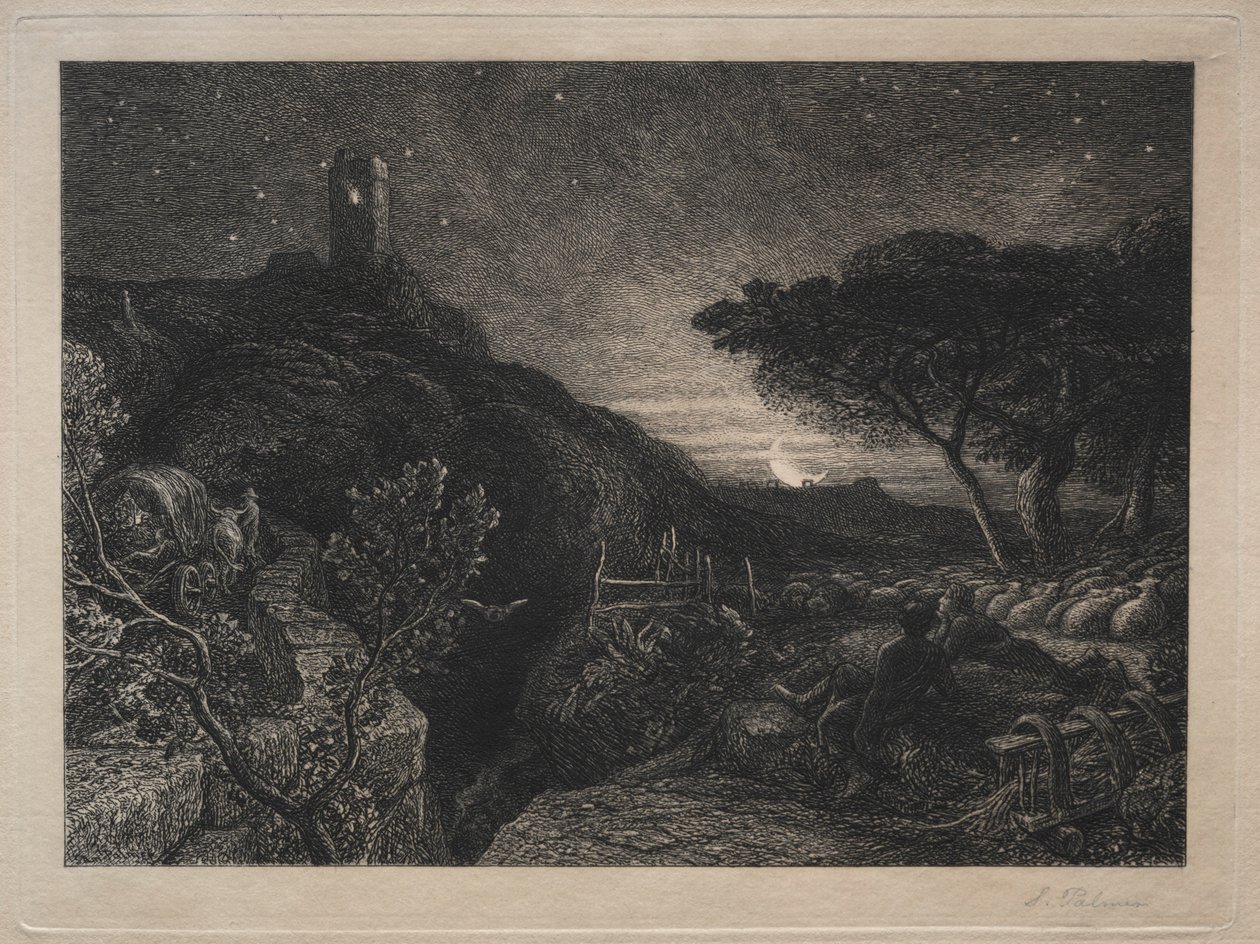 Yalnız Kule. by Samuel Palmer