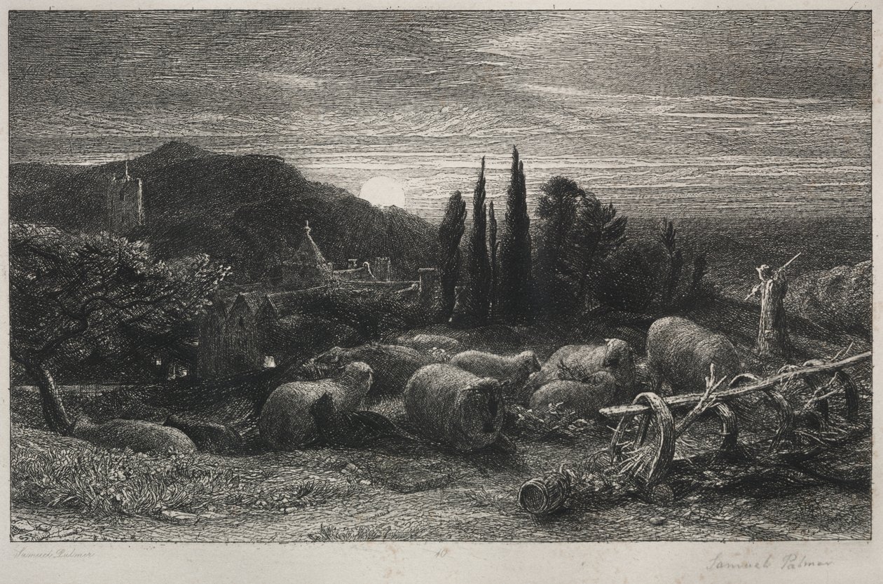 Yükselen Ay by Samuel Palmer