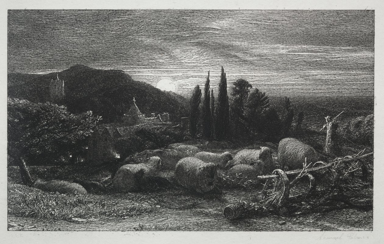 Yükselen Ay by Samuel Palmer