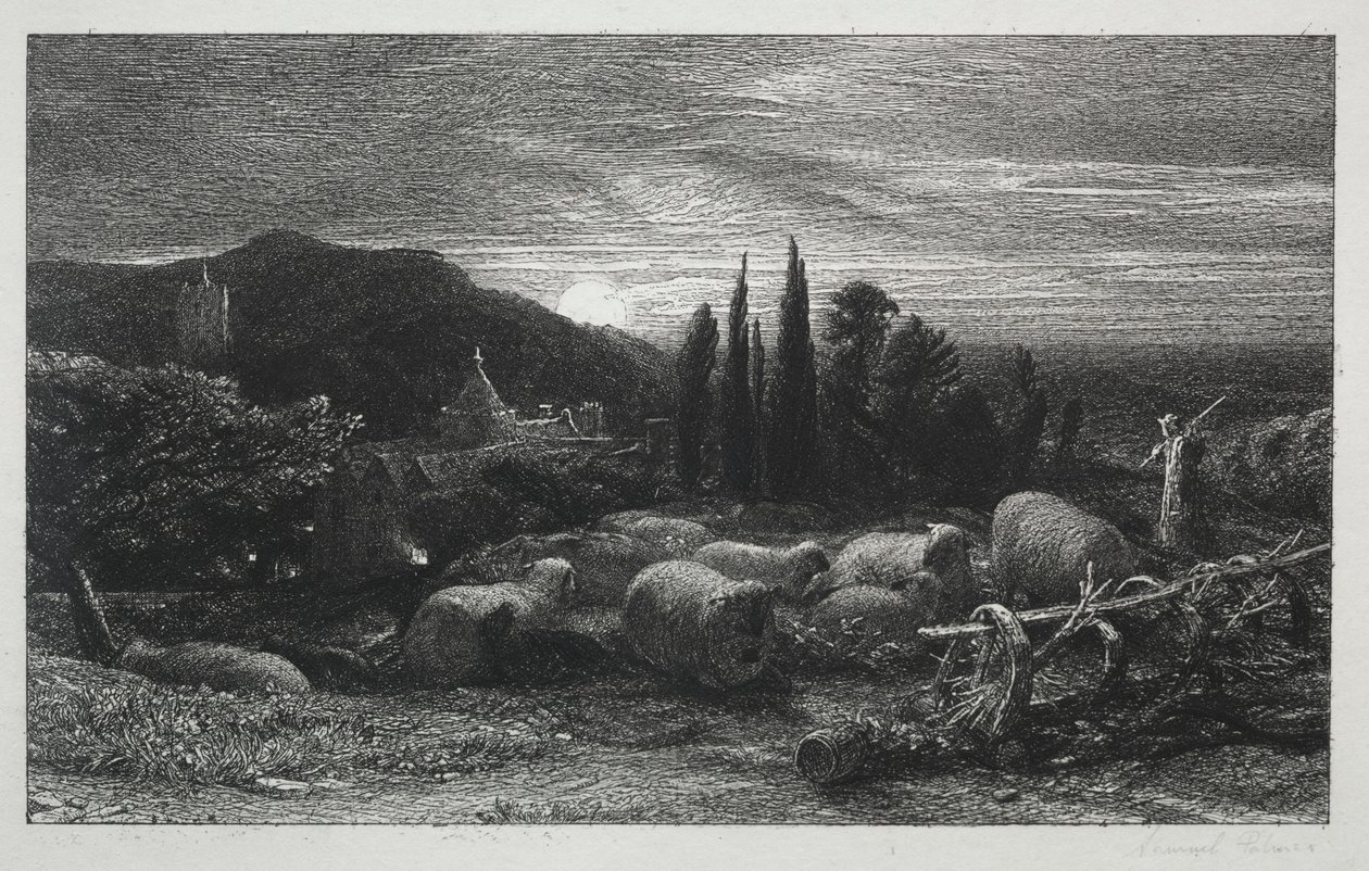 Yükselen Ay, 1857. by Samuel Palmer
