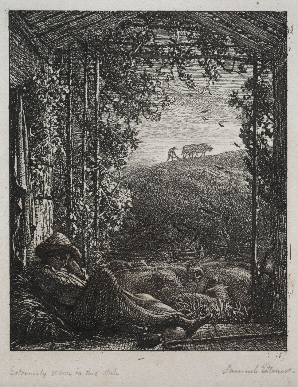 Uyuyan Çoban, 1857. by Samuel Palmer