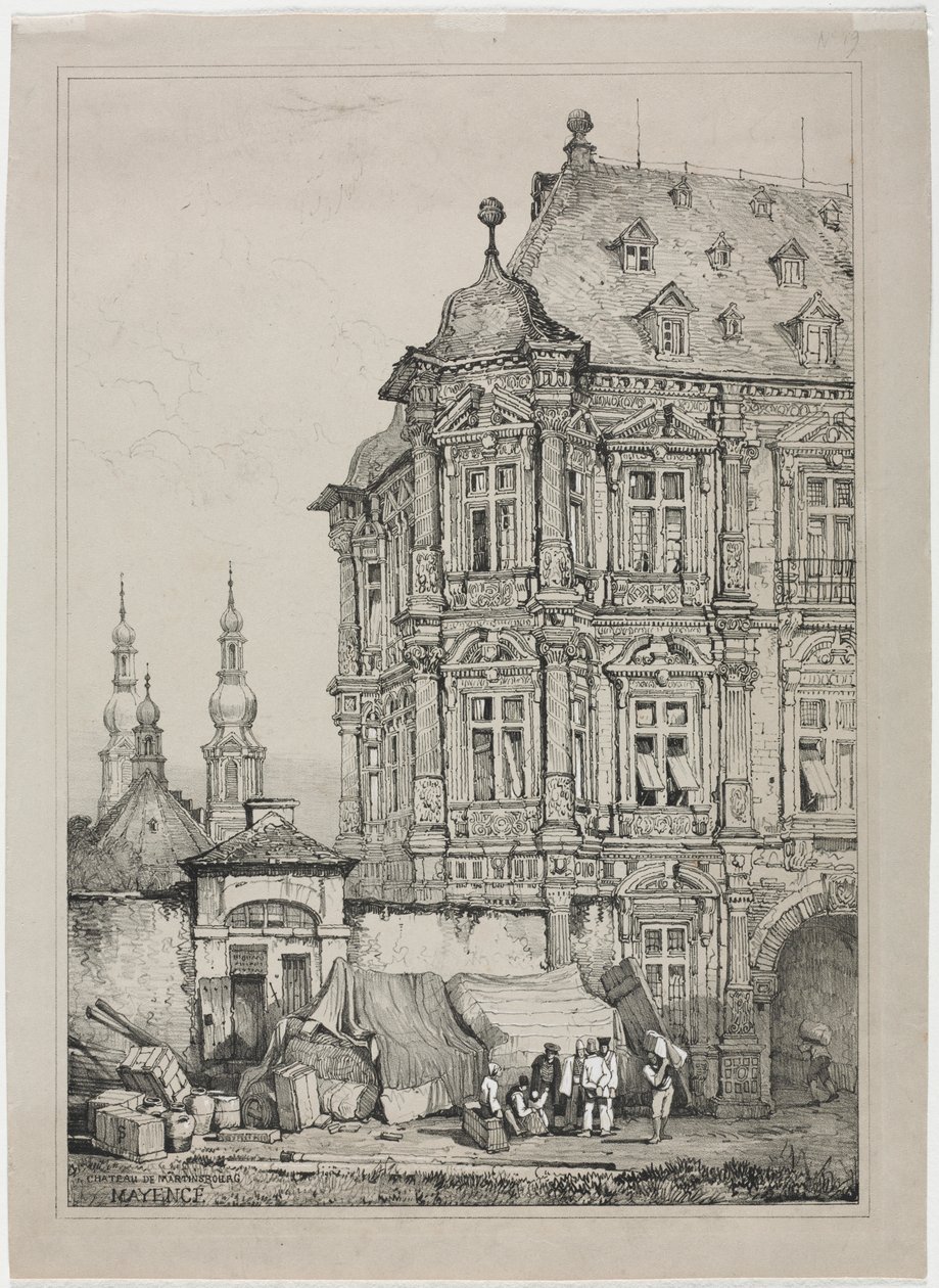 Martinsburg Kalesi, Mainz, Almanya, 1833. by Samuel Prout
