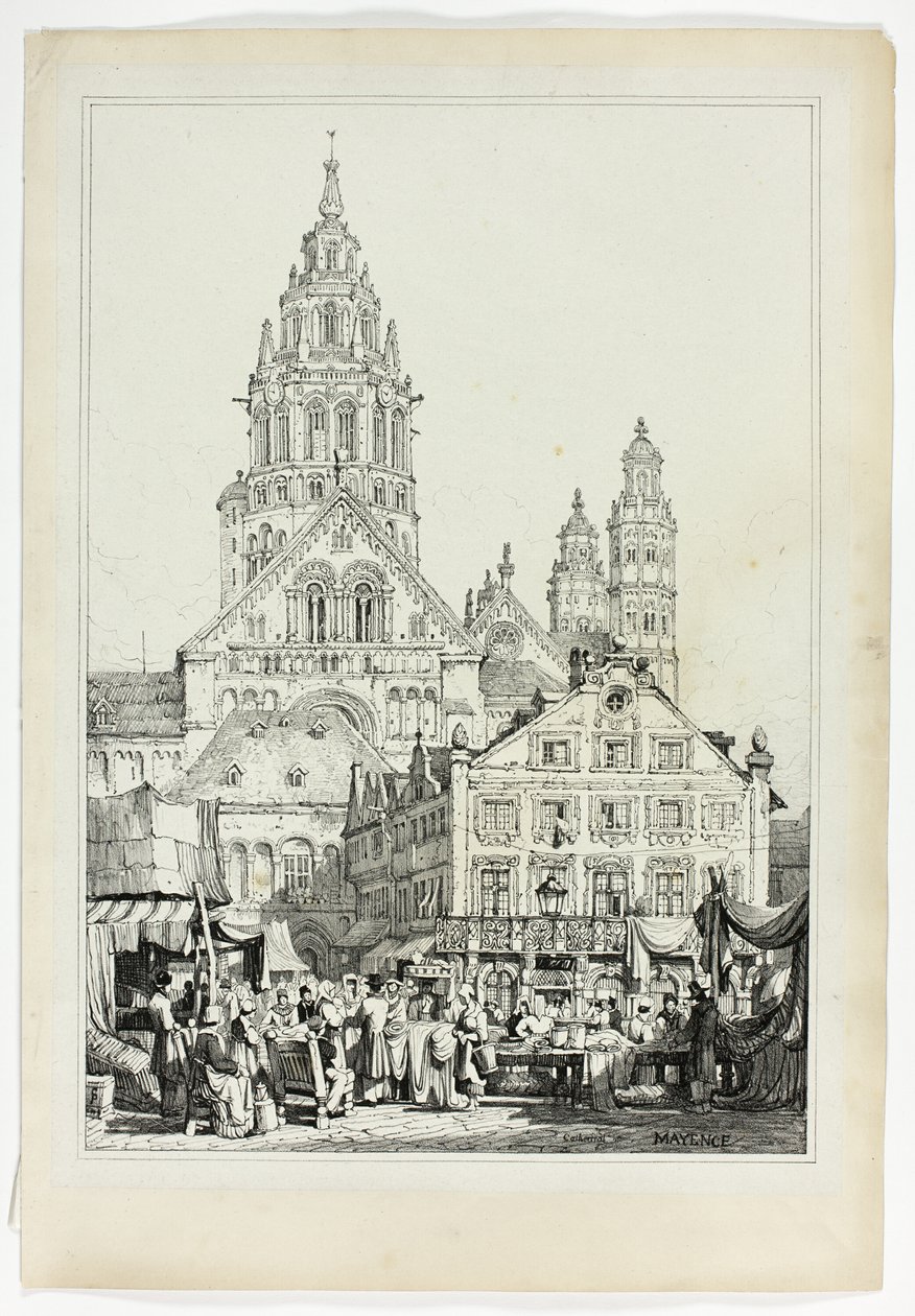 Mainz'deki Katedral by Samuel Prout