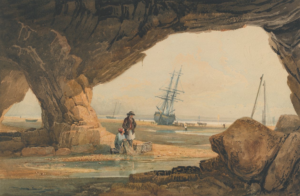 Plymouth yakınlarındaki Sahil Manzarası by Samuel Prout