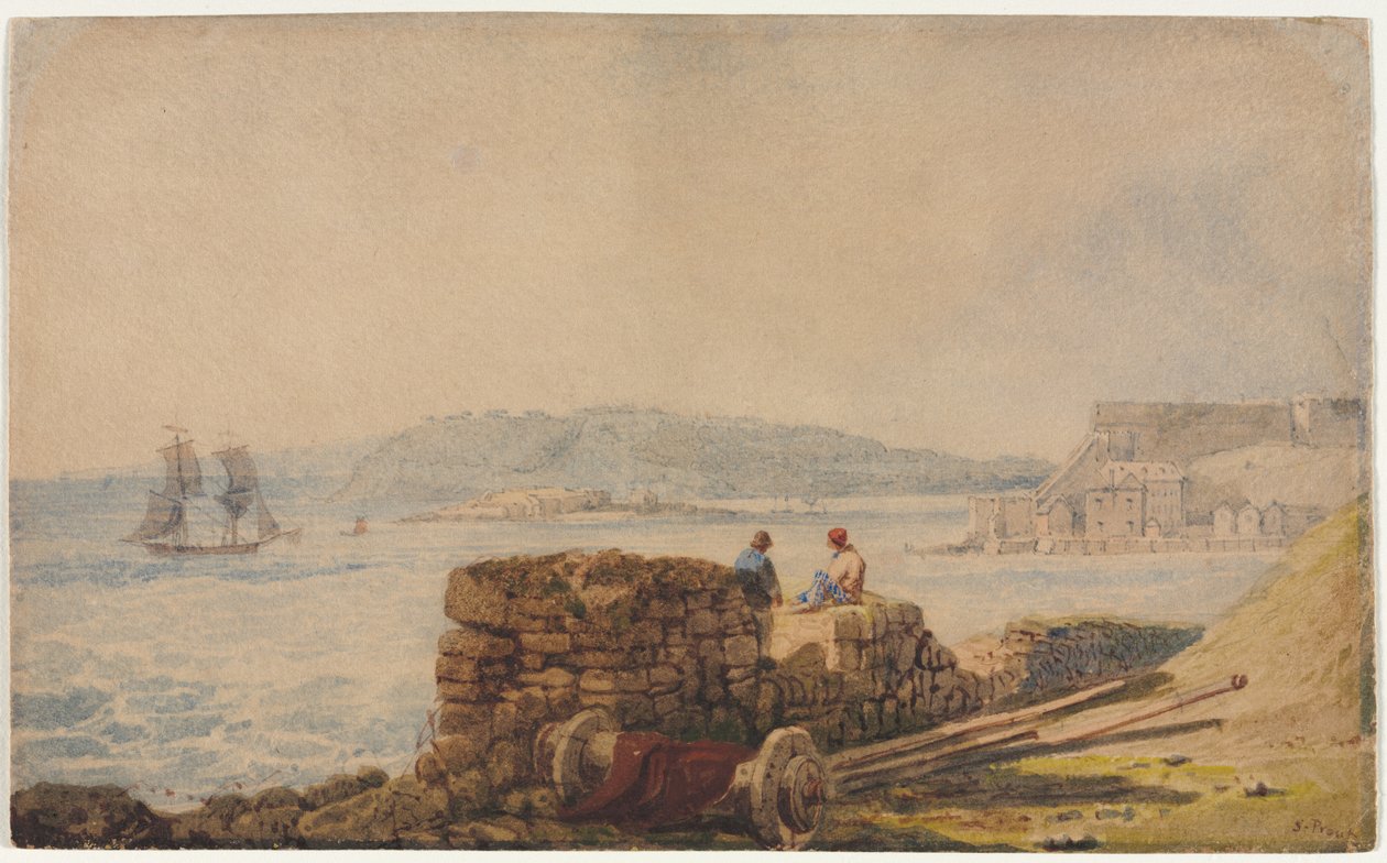 Drake Adası, Plymouth by Samuel Prout