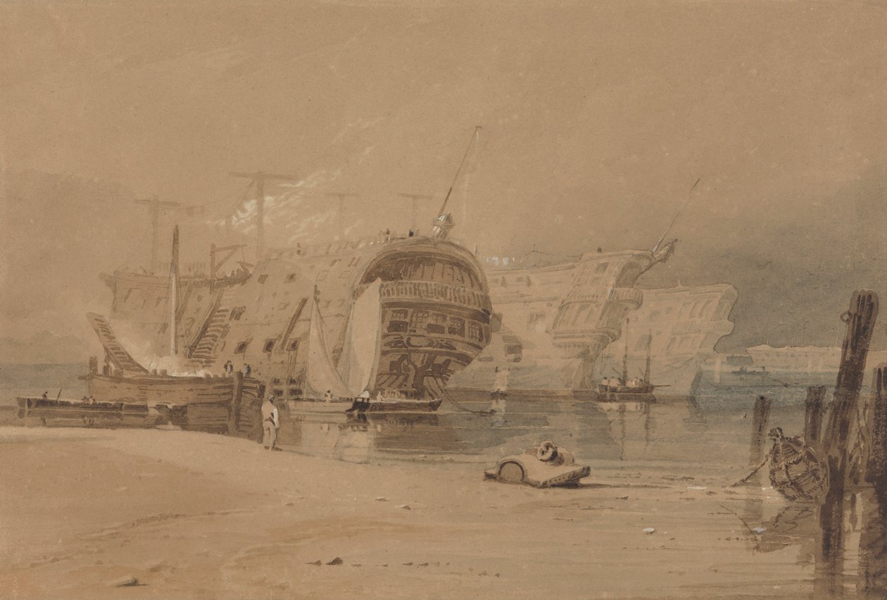 Plymouth'taki Hulklar by Samuel Prout