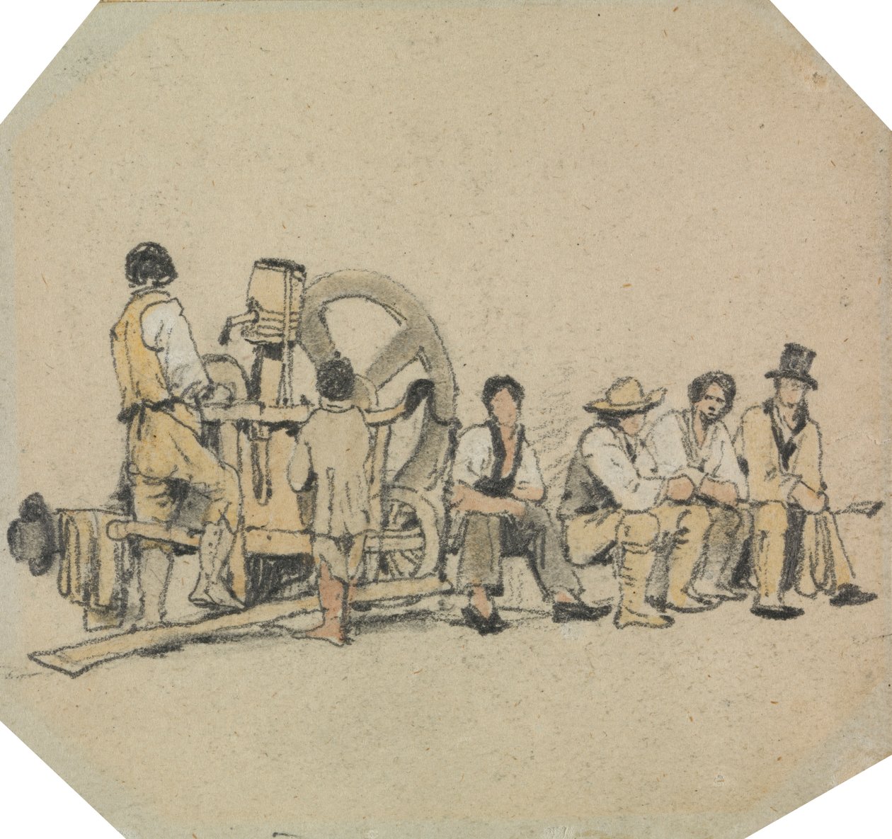 Figürlü Mekanik Öğütücü by Samuel Prout