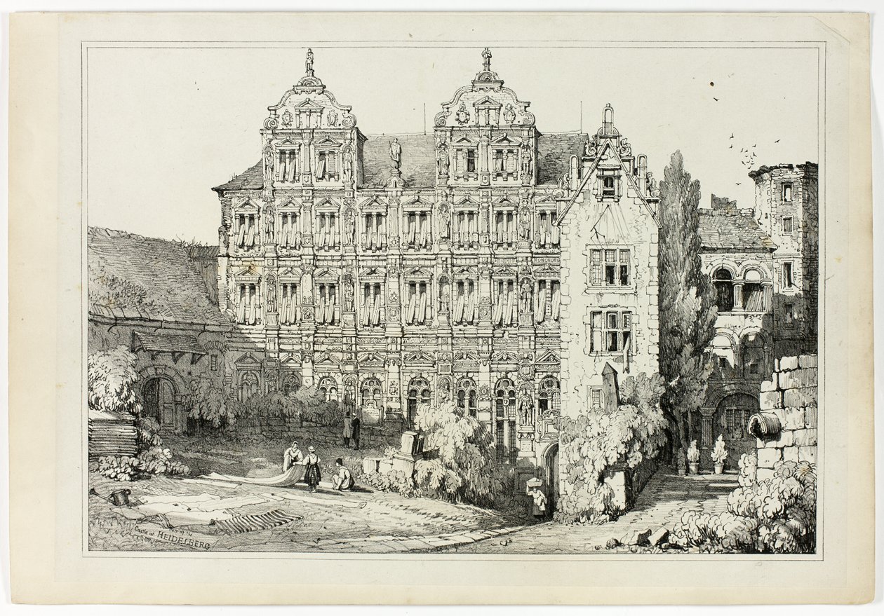 Heidelberg'deki Kalenin bir parçası by Samuel Prout