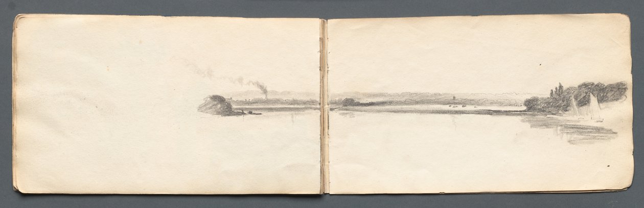 Eskiz defteri: "Yelkenlilerle Manzara" by Samuel Prout