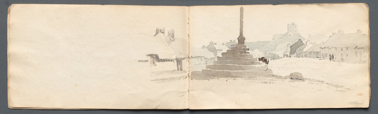 Eskiz defteri: Norham, 1814. by Samuel Prout
