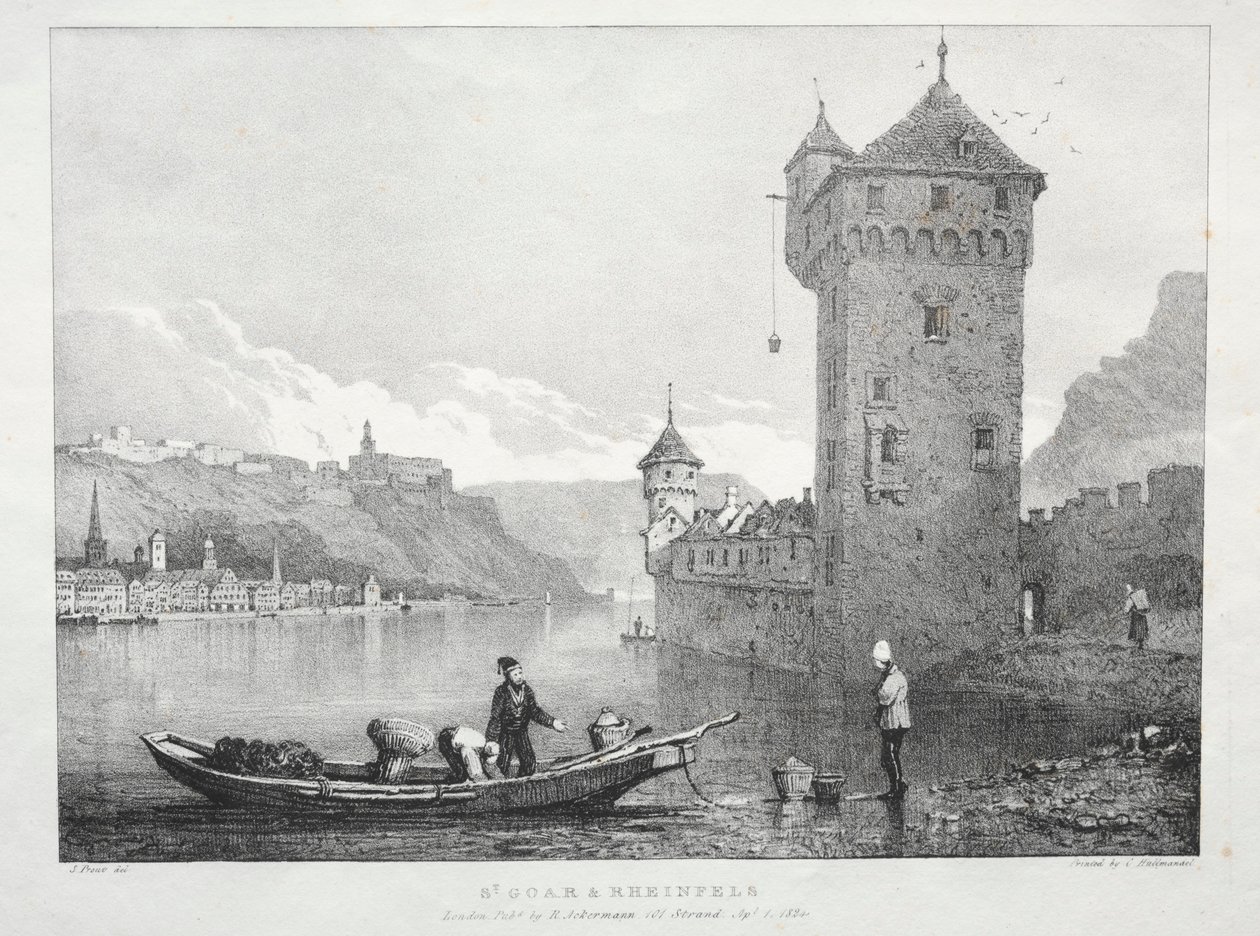 Aziz Goar ve Rheinfels, 1824. by Samuel Prout