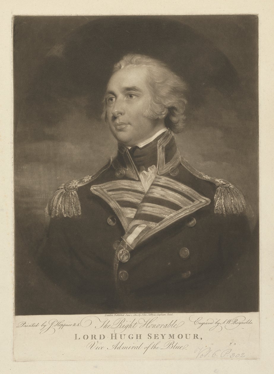 Koramiral Lord Hugh Seymour by Samuel William Reynolds