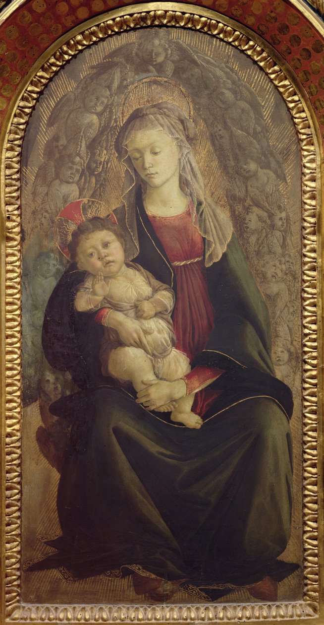 Madonna and Child in Glory (panelde öfke) (ayrıntılar için bkz. 107250) by Sandro Botticelli