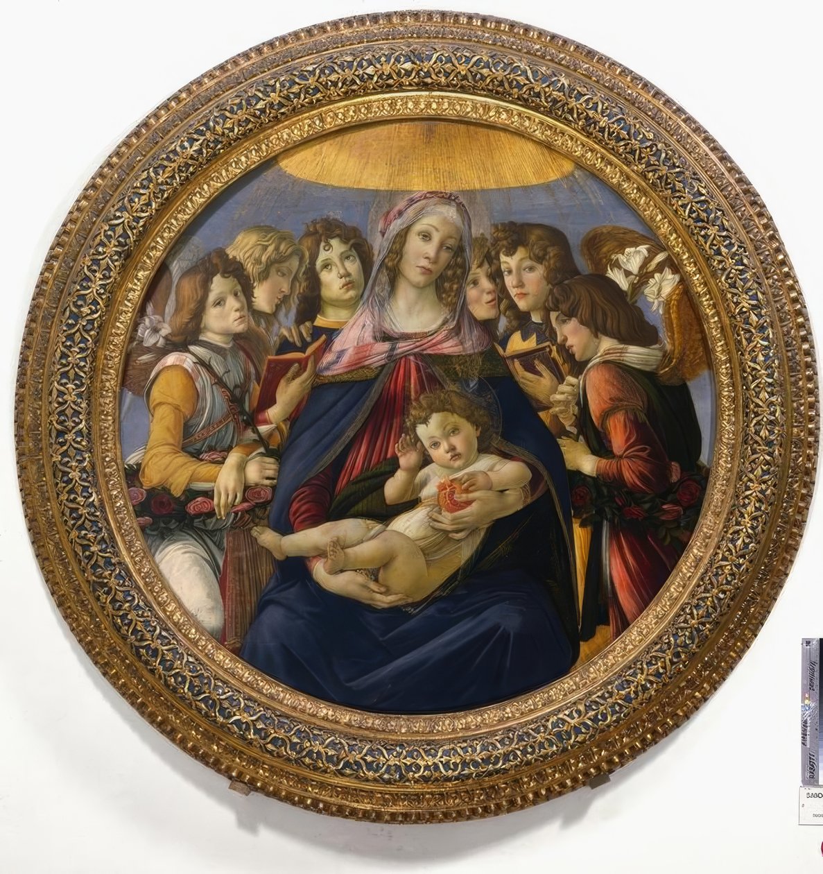 çocuk ve altı melek ile Meryem by Sandro Botticelli