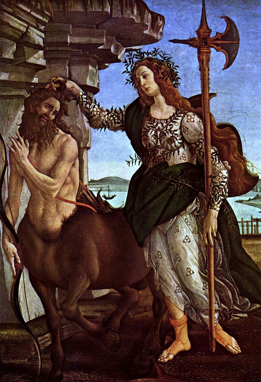 Minerva ve Centaur by Sandro Botticelli
