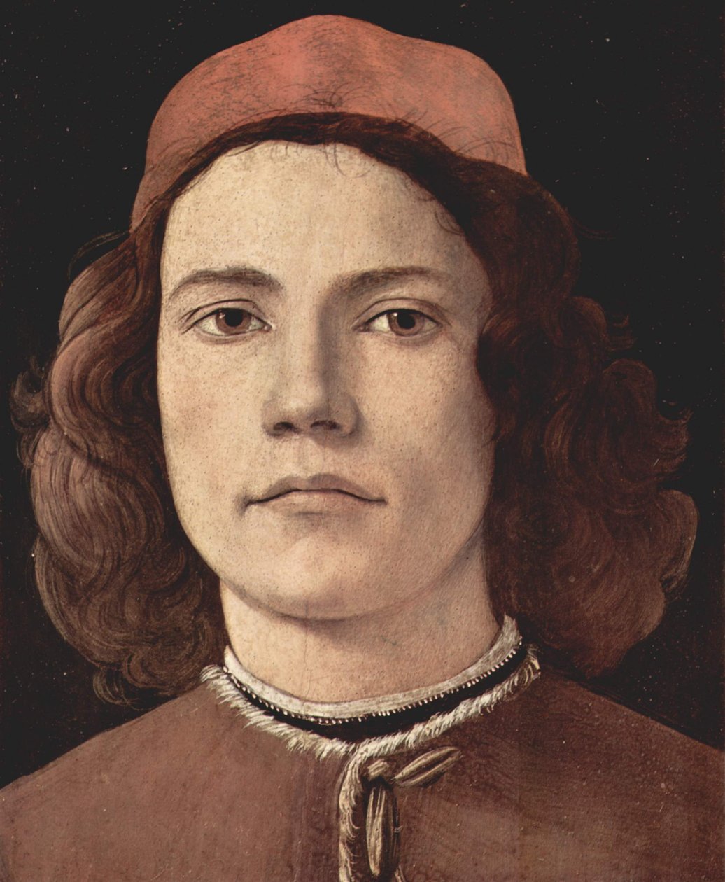 genç bir adam portresi by Sandro Botticelli