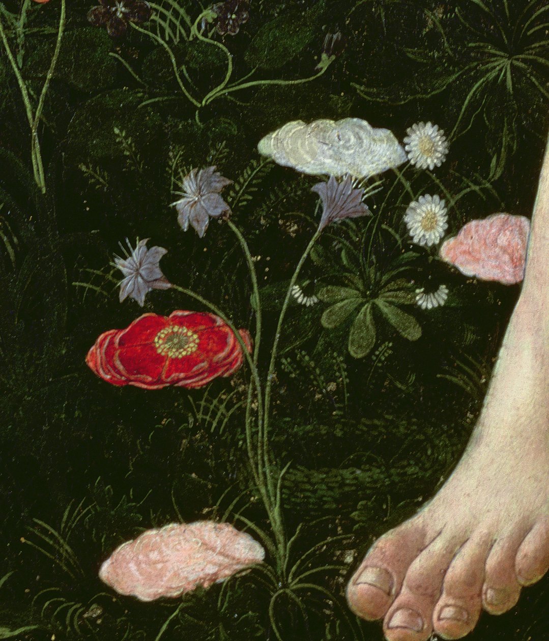Primavera, c.1478, 558 panel detayında tempera by Sandro Botticelli