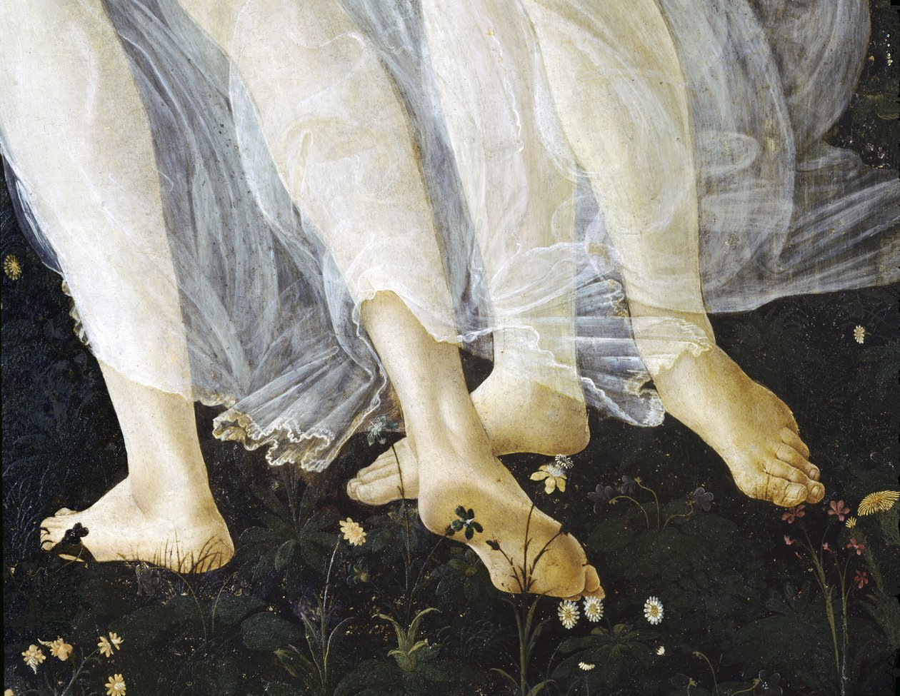 Primavera, c.1478, 558 panel detayında tempera by Sandro Botticelli
