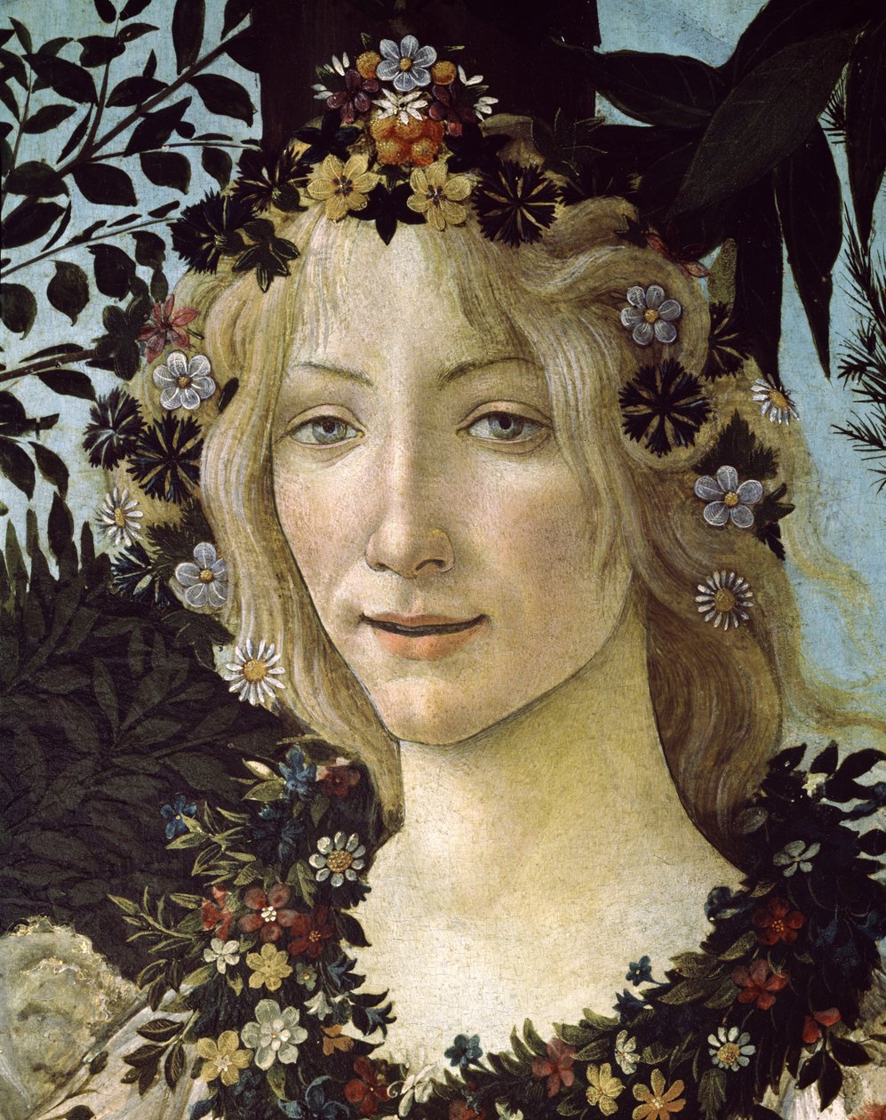 Primavera, c.1478, 558 panel detayında tempera by Sandro Botticelli