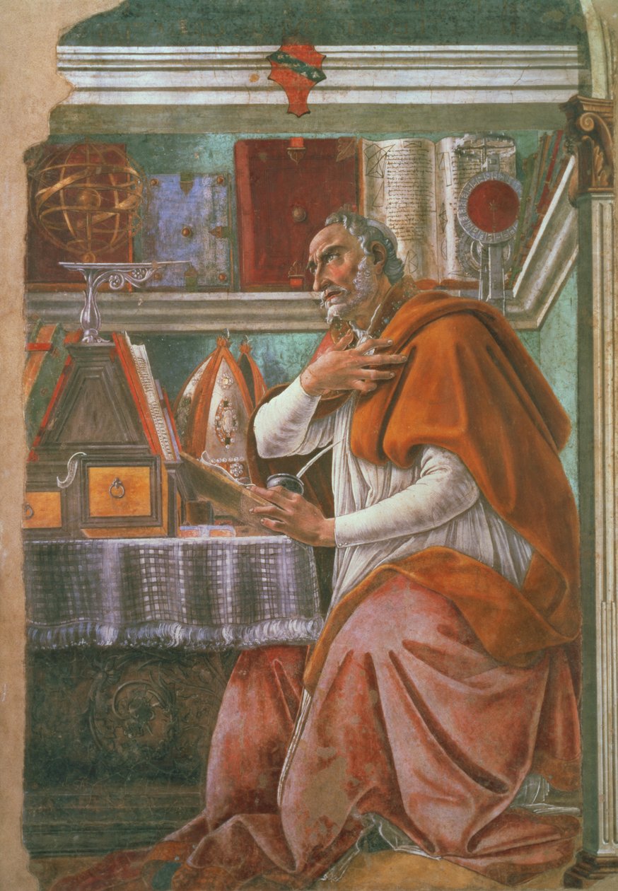 St Augustine Hücresinde, c.1480 by Sandro Botticelli