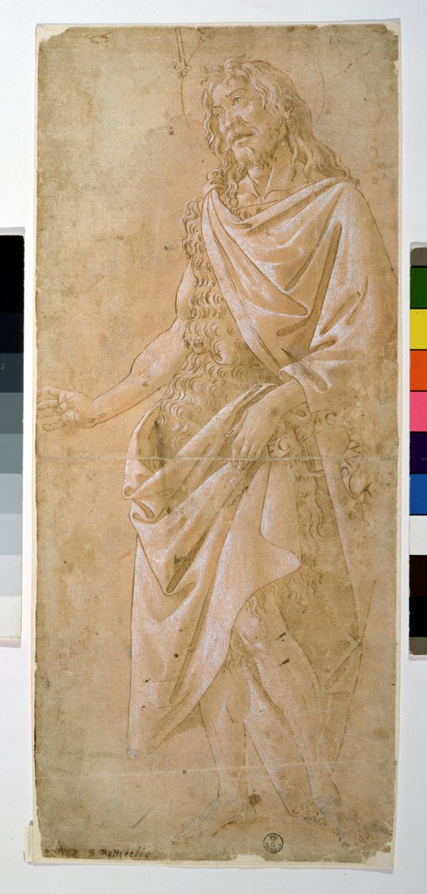 Vaftizci Yahya Çalışması (çizim) by Sandro Botticelli