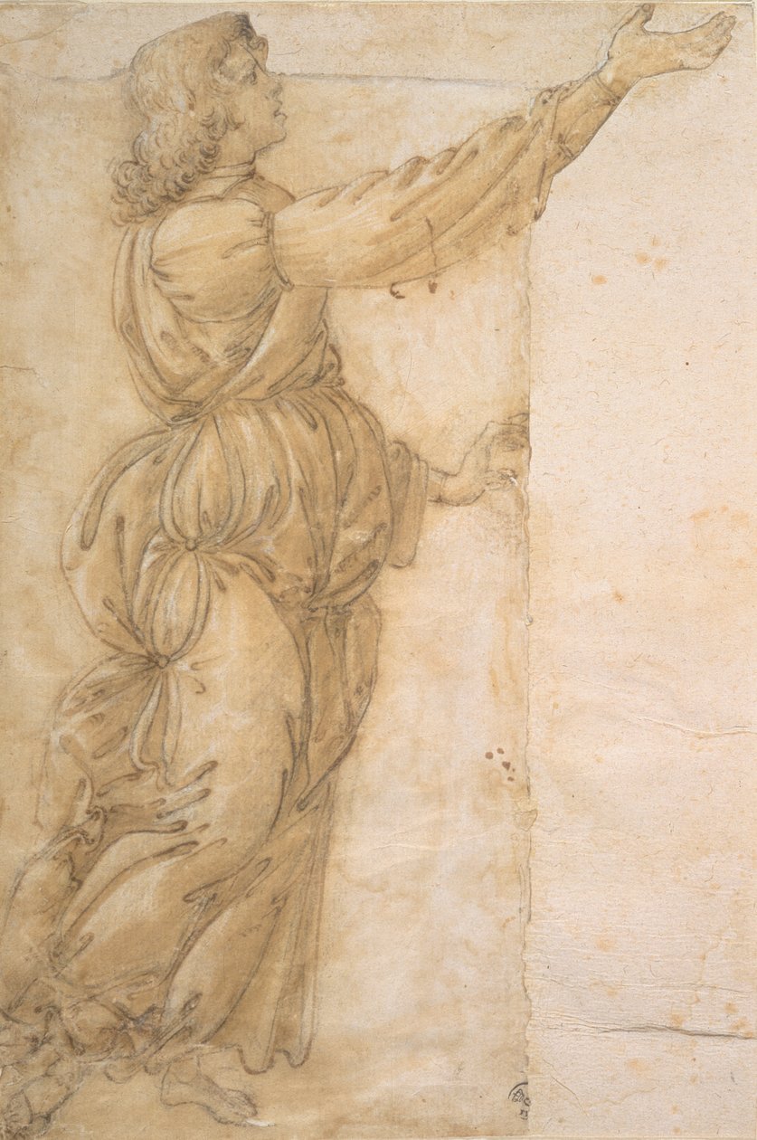 Bir Meleğin Çalışması (çizim) by Sandro Botticelli