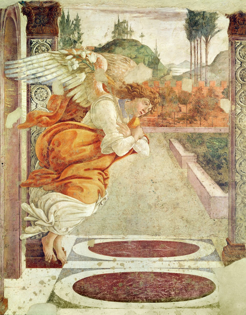 Müjde (sol bölüm), 1481 by Sandro Botticelli