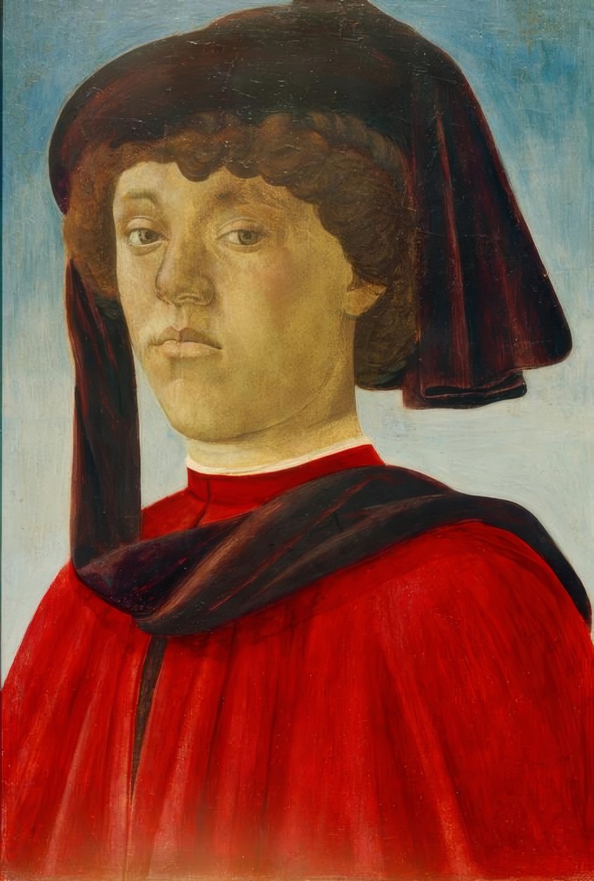 Bir gençliğin portresi by Sandro Botticelli