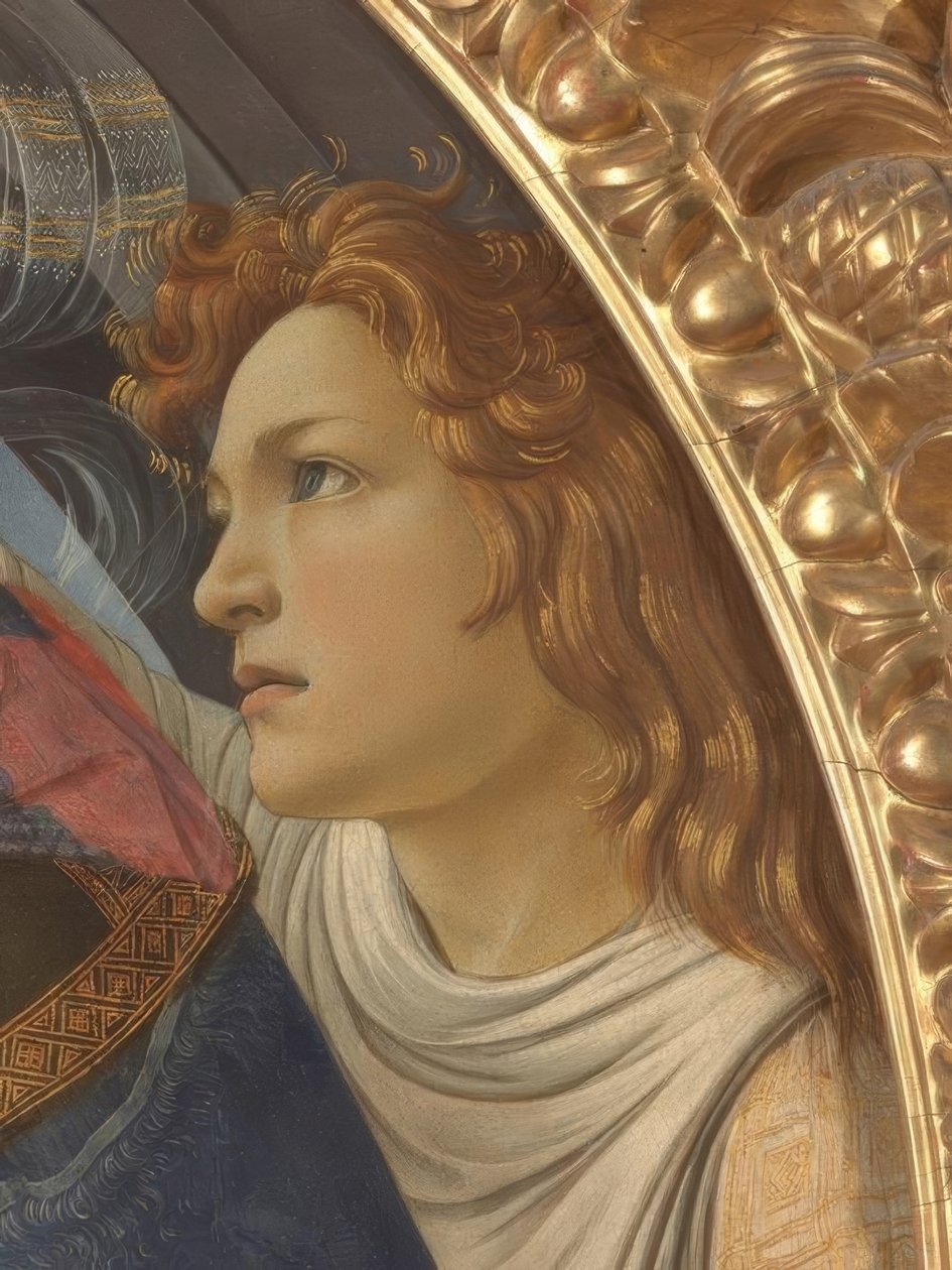 Meryem ile çocuk ve beş melek by Sandro Botticelli