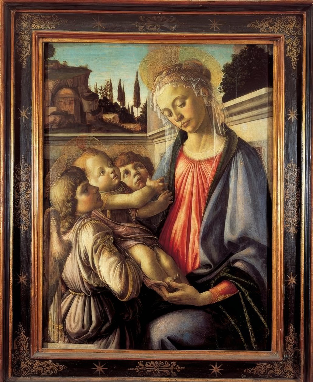 Meryem ile çocuk ve iki melek by Sandro Botticelli