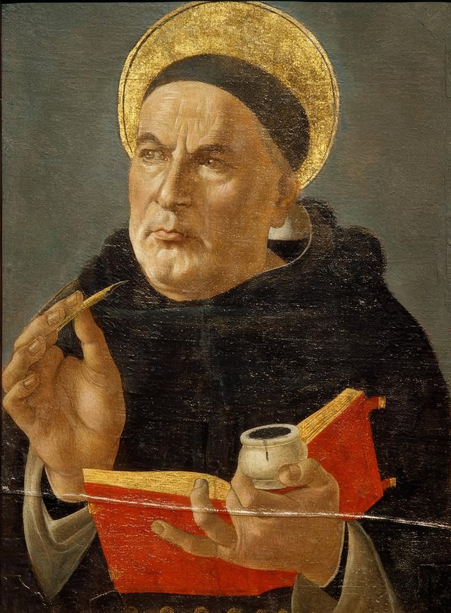 Thomas Aquinas. by Sandro Botticelli