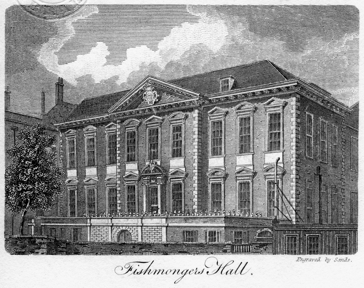 Balıkçılar Salonu, Londra Şehri, 1811. by Sands
