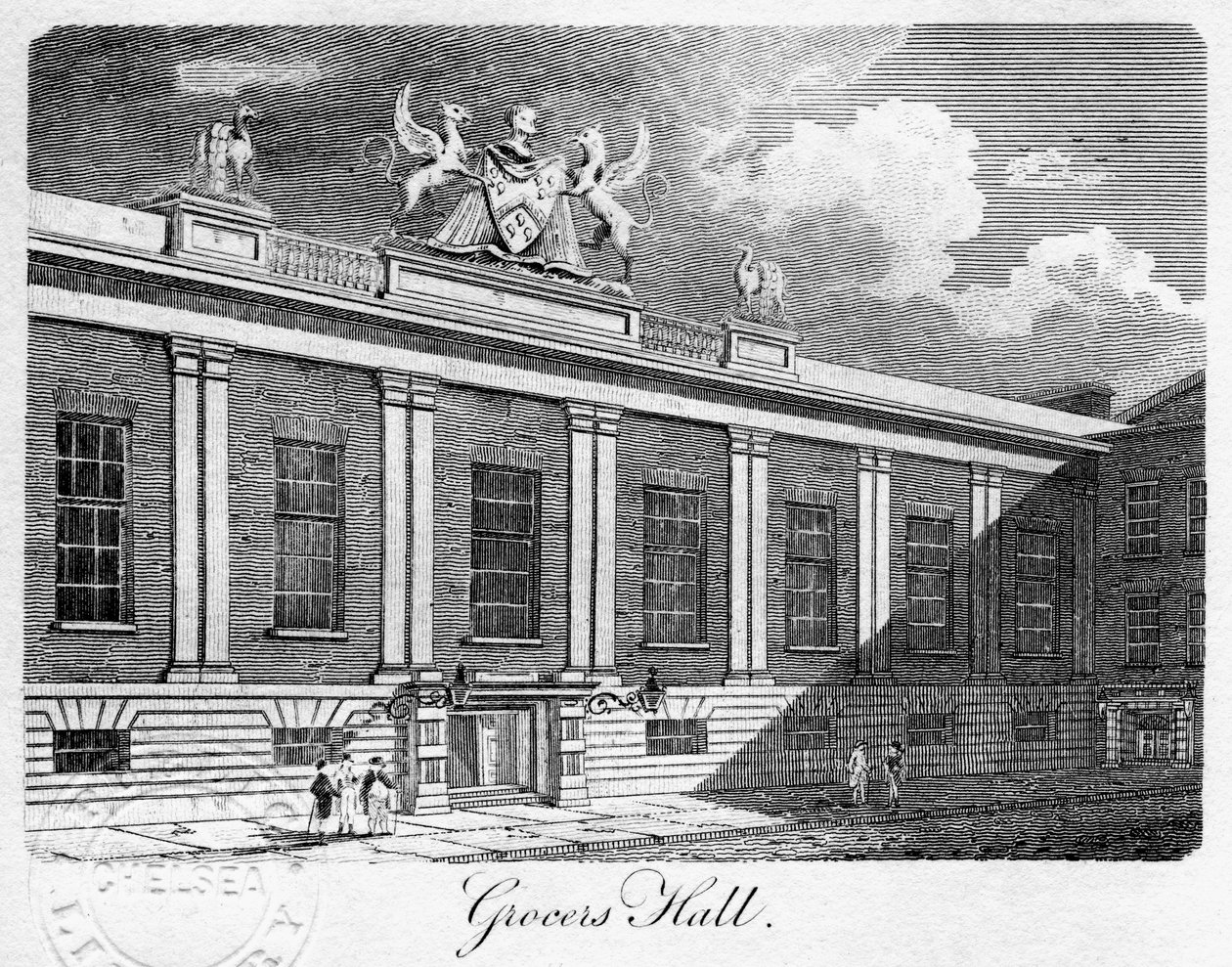 Marketler Salonu, Londra Şehri, 1811. by Sands