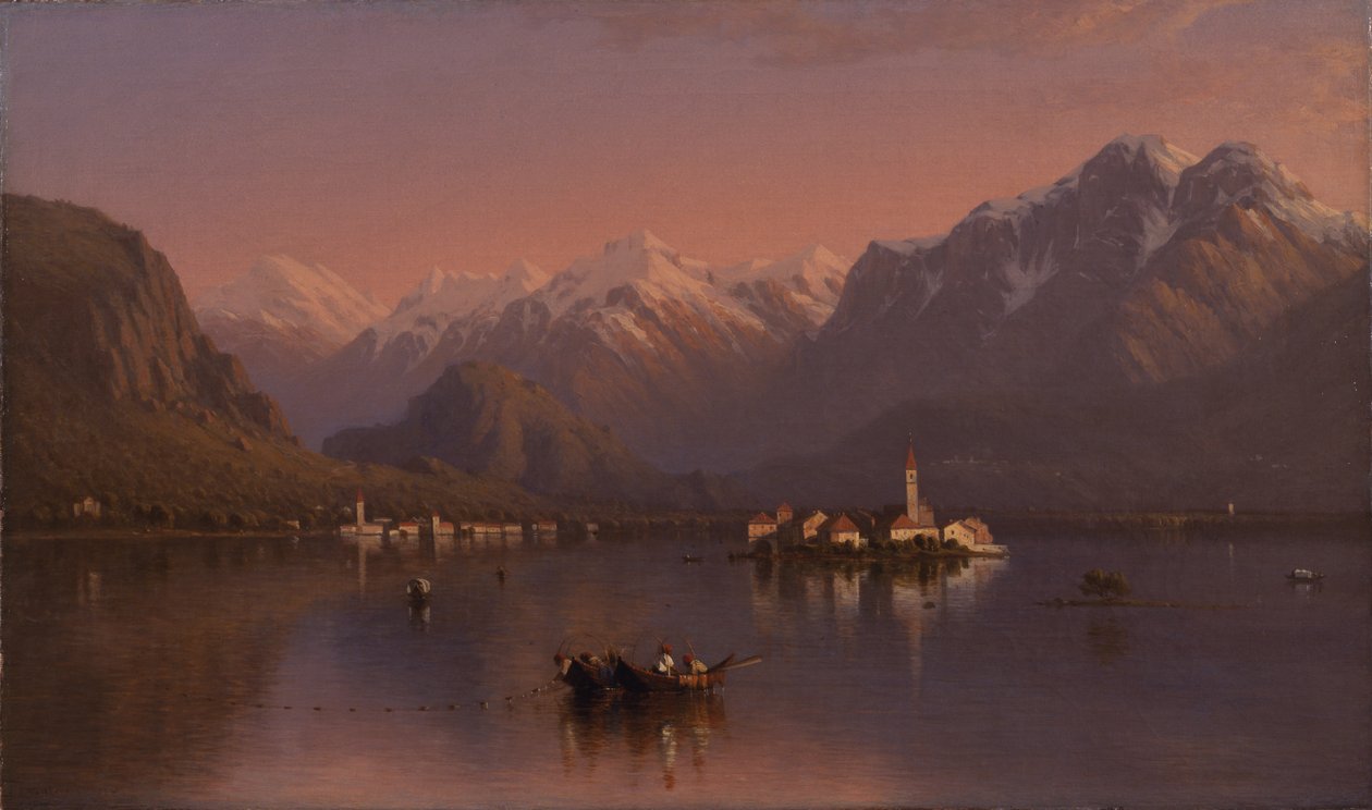 Maggiore Gölü, İtalya, 1858 by Sanford Robinson Gifford