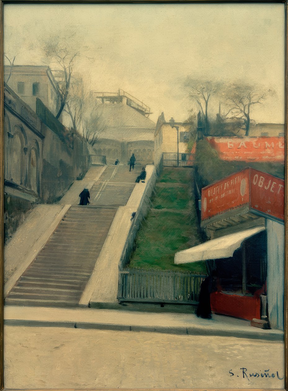 Sacré-Coeur yapım aşamasında by Santiago Rusiñol