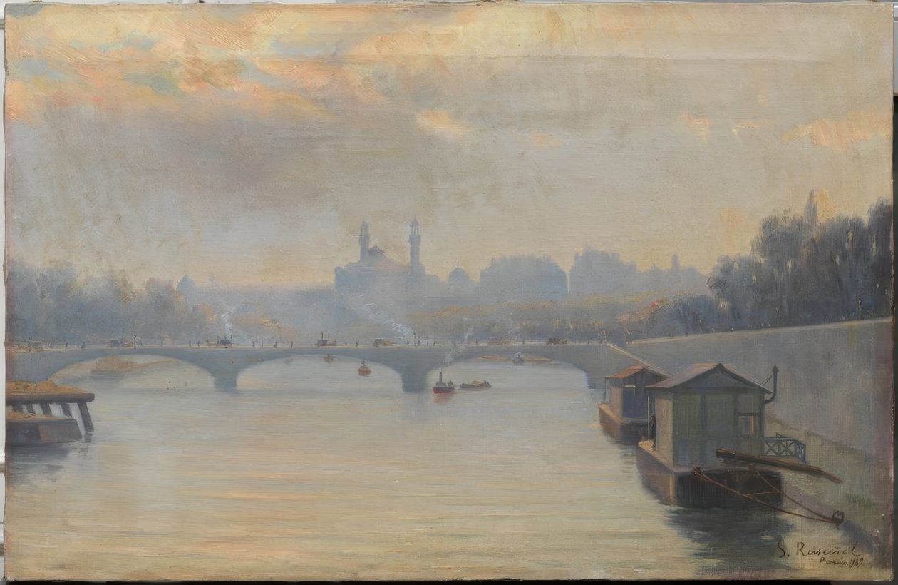 Seine ve Trocadero by Santiago Rusiñol