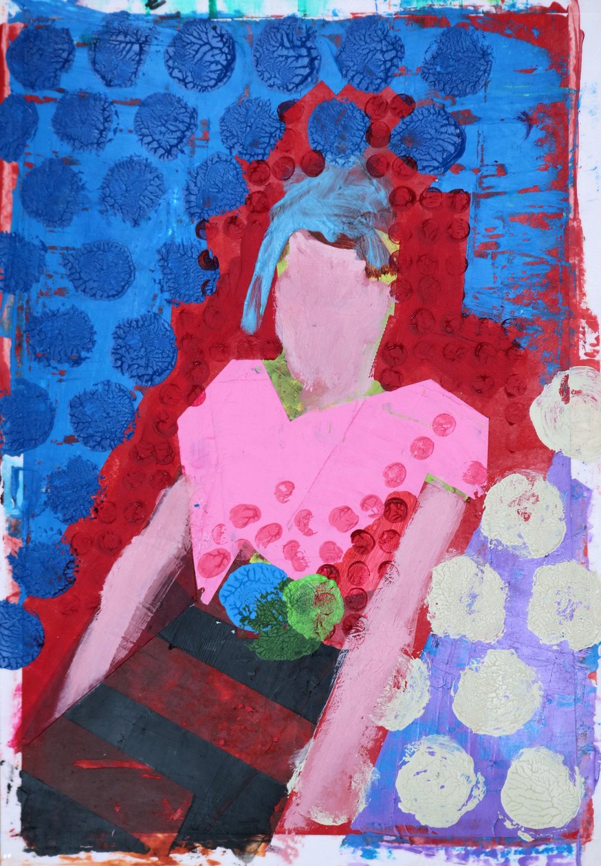 Elle #8, 2020 (kağıt üzerinde akrilik) by Sara Hayward